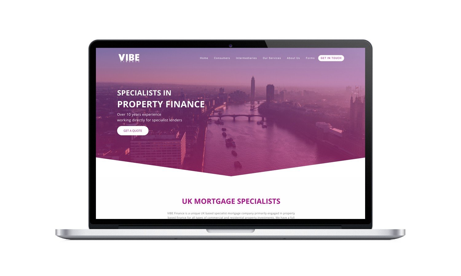 financial services web design