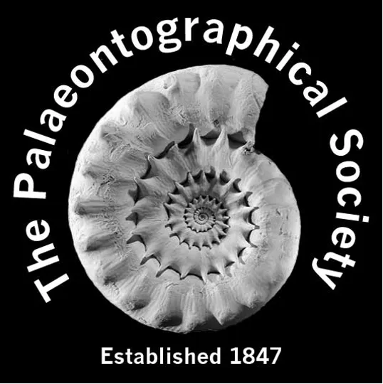 The Palaeontographical Society logo on a black background